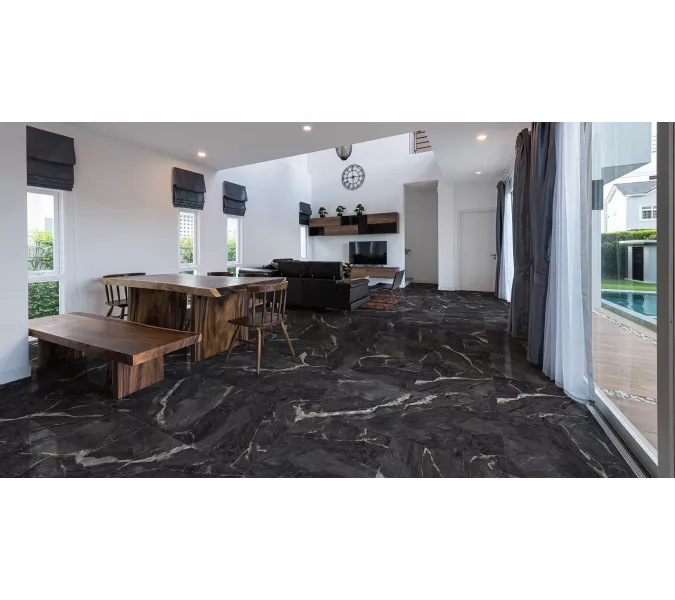 Керамогранит Camlin_GT Черный  60x120 полир., Выбрать цвет: Черный, Выбрать размер: 60х120, изображение 12