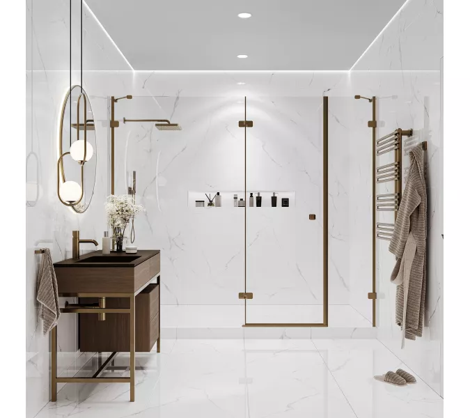 Керамогранит Romantic_GT Белый 60х60/60x120 полир. Slim, Выбрать размер: 60*120, изображение 9