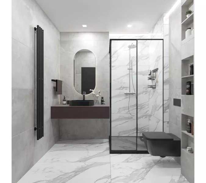 Плитка грес глаз. Vibe_GT Серый 60*120, Выбрать цвет: Серый, Выбрать размер: 60х120, изображение 10