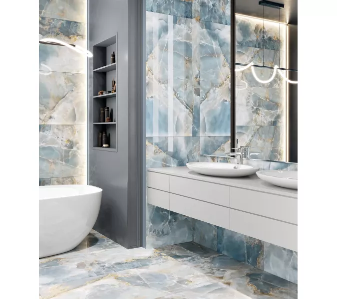 Керамогранит Favorito_GT Синий 60x120 полир., Выбрать цвет: Синий, Выбрать размер: 60х120, изображение 8