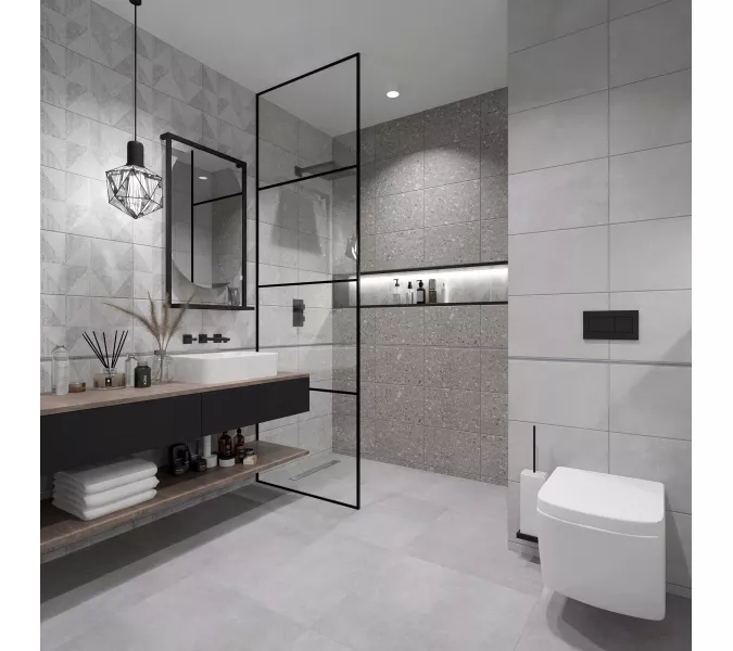 Плитка облиц. Remix GT Светло-серый  40*27 _декор, Выбрать цвет: Светло-серый декор, изображение 5