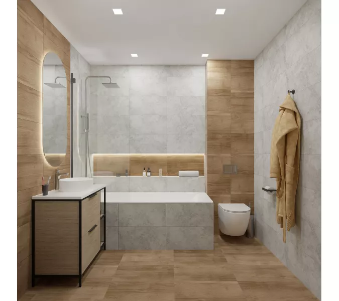 Керамогранит Rapolano_GT Светло-серый  30x60, Выбрать цвет: Светло-серый, изображение 11