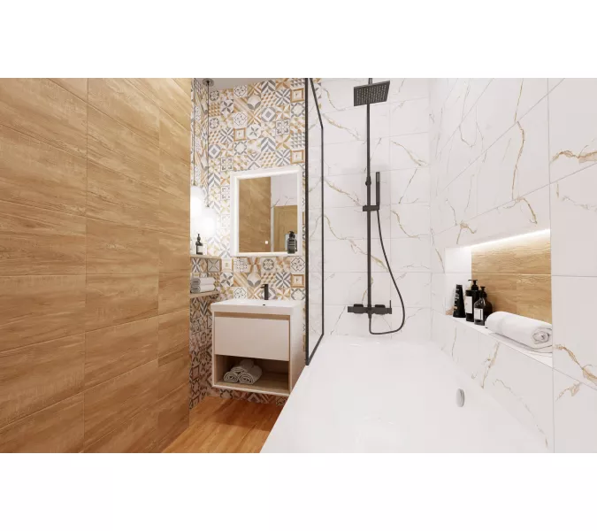 Плитка облиц. Marmaris GT Белый  50*25 пэчворк, изображение 10