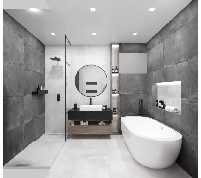 Плитка грес глаз. Forza_GT Серый 60*120 карвинг, Выбрать цвет: Серый, изображение 19