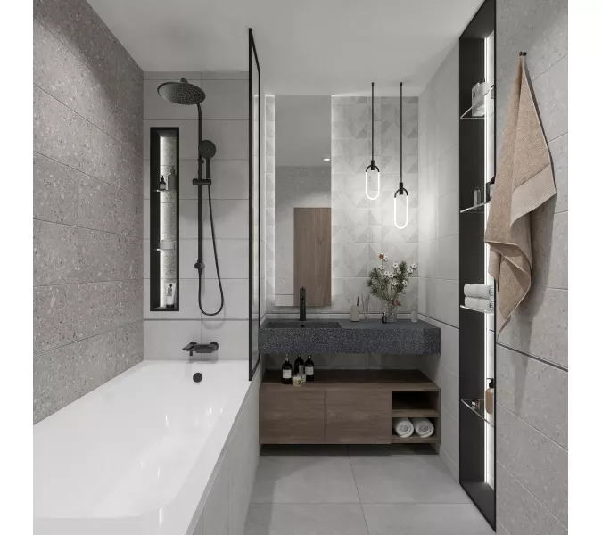 Плитка облиц. Remix GT Темно-серый 40*27, Выбрать цвет: Темно-серый, изображение 8