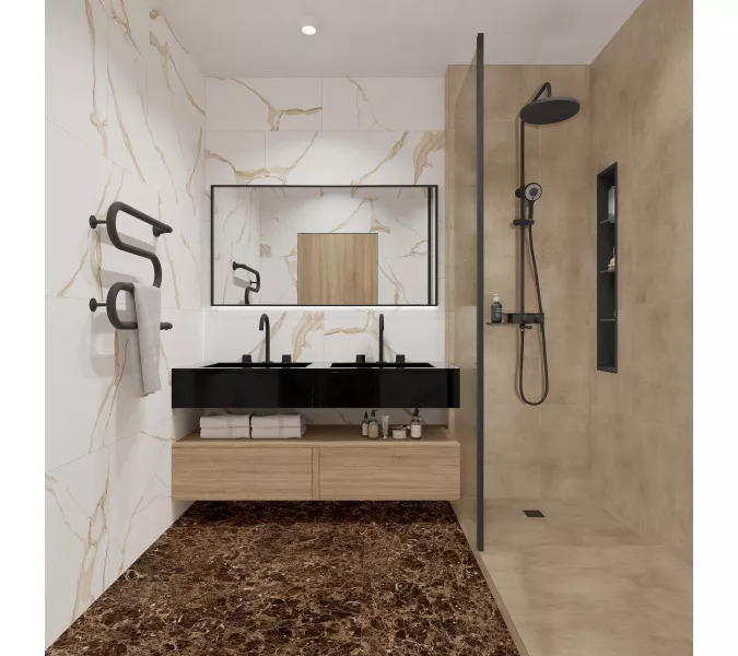 Плитка грес глаз. Majestic_GT Белый 60*60/60*120, Выбрать размер: 60*60, изображение 18