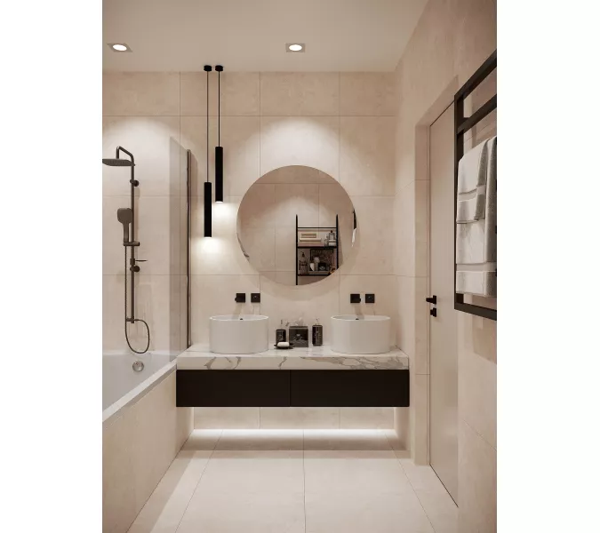 Плитка грес глаз. Onda_GT Бежевый  60*60/60*120 карвинг, Выбрать цвет: Бежевый, Выбрать размер: 60х120, изображение 9