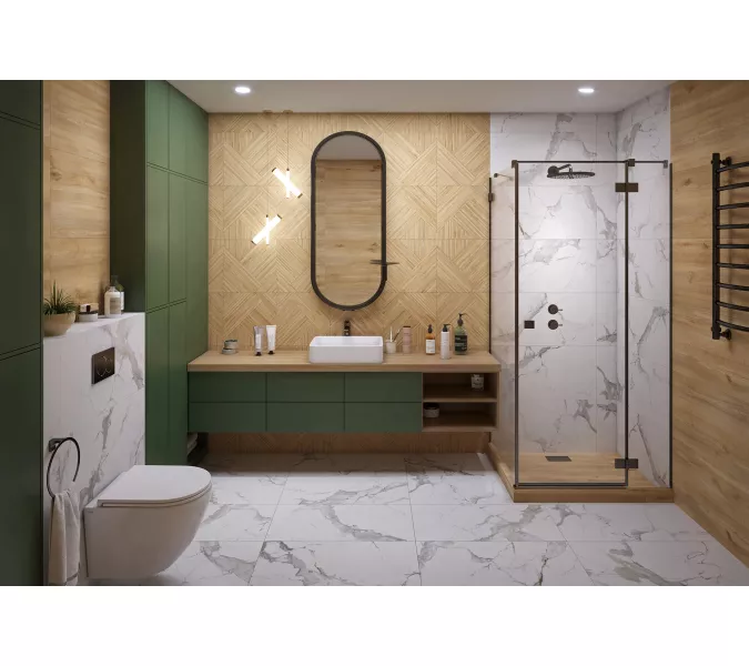 Керамогранит Calacatta Imperial_GT Белый 60х60/60x120 полир., Выбрать размер: 60*120, изображение 15