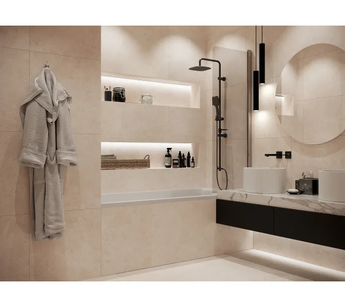 Плитка грес глаз. Onda_GT Бежевый  60*60/60*120 карвинг, Выбрать цвет: Бежевый, Выбрать размер: 60х60, изображение 12