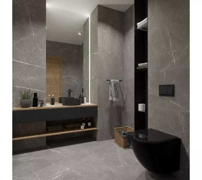 Керамогранит Encanto_GT Серый 60x60/60х120, Выбрать размер: 60х60, Внешний вид: Матовая, изображение 7