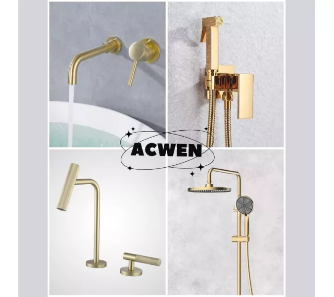 Душ гигиенический  ACWEN 82216G золото, Выбрать цвет: Золото, изображение 17