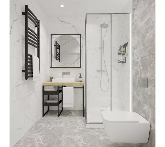 Плитка грес глаз. Marmo_GT Белый 60*60/60*120, Выбрать размер: 60*60, изображение 22