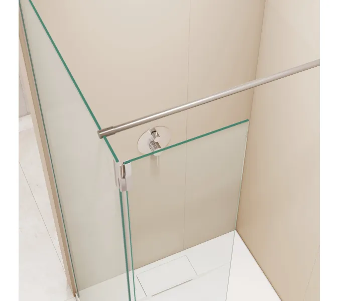 Душевая перегородка RGW WA-051 (WA-010 + Z-071), Цвет стекла: прозрачное, Цвет профиля (вариация): Хром, Выбрать размер: 80, изображение 10