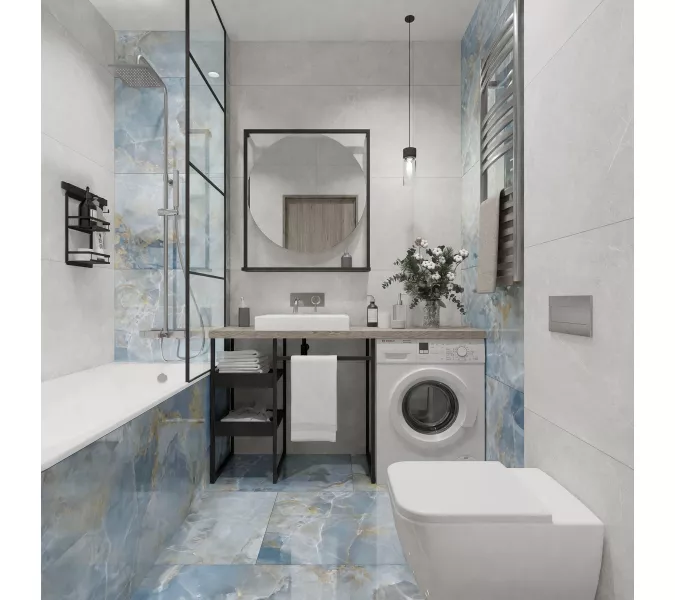 Плитка грес глаз. Bliss_GT Серый 60*60/60*120, Выбрать размер: 60*120, изображение 20