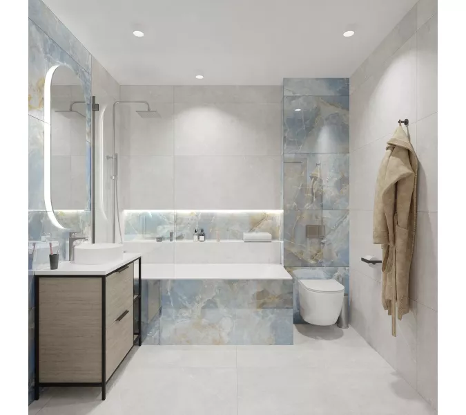 Плитка грес глаз. Bliss_GT Серый 60*60/60*120, Выбрать размер: 60*120, изображение 21