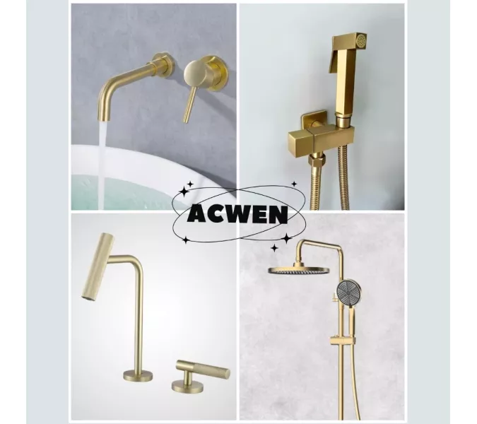 Душ гигиенический ACWEN 82009BG золото, Выбрать цвет: Матовое золото, изображение 12