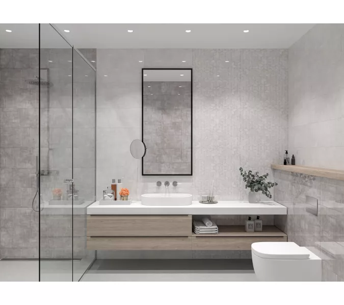 Плитка облицовочная  Pulsar GT Серый 60*25  (04), Выбрать цвет: Серый геометрия, изображение 2