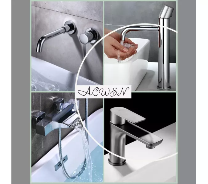 Смеситель для раковины  ACWEN 81193 матовый хром, Выбрать цвет: Матовый хром, изображение 14