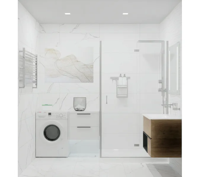 Керамогранит Princess_GT Белый  60x120 полир., Выбрать цвет: Белый полированный, Выбрать размер: 60х120, изображение 7