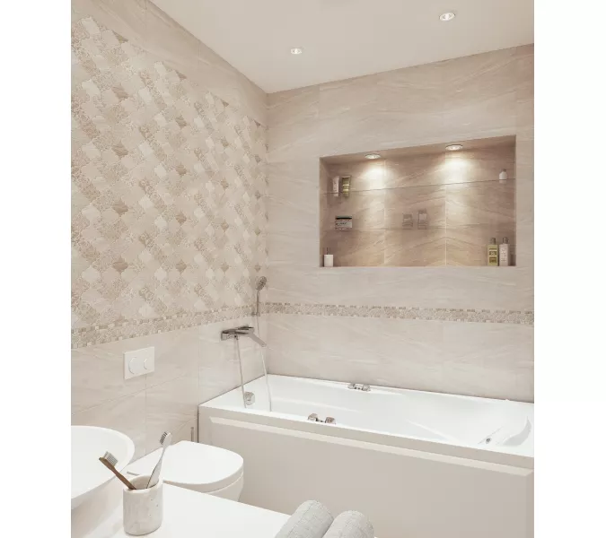 Плитка облицовочная  Ternura Бежевый  40*25 (04)_тип 1, Выбрать цвет: Бежевый геометрия, Выбрать размер: 40х25, изображение 3