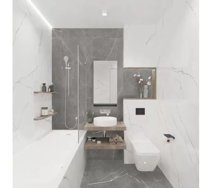 Плитка грес глаз. Marmo_GT Белый 60*60/60*120, Выбрать размер: 60*60, изображение 17