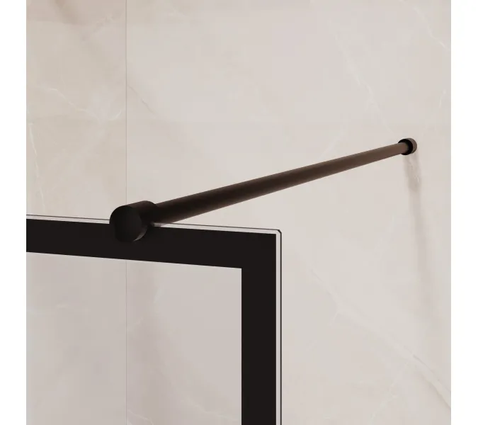 Душевая перегородка RGW WA-018B, Цвет стекла: прозрачное, Цвет профиля (вариация): Черный, Выбрать размер: 130, изображение 5