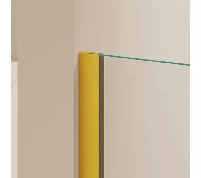 Душевая перегородка RGW WA-051Gb (WA-010Gb + Z-071Gb), Цвет стекла: прозрачное, Цвет профиля (вариация): Золото, Выбрать размер: 90, изображение 7