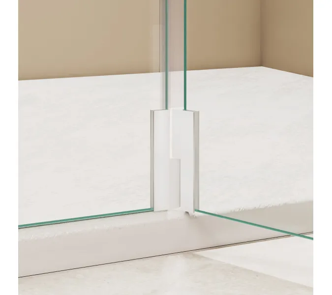 Душевая перегородка RGW WA-051W (WA-01W0 + Z-071W), Цвет стекла: прозрачное, Цвет профиля (вариация): Белый, Выбрать размер: 110, изображение 7