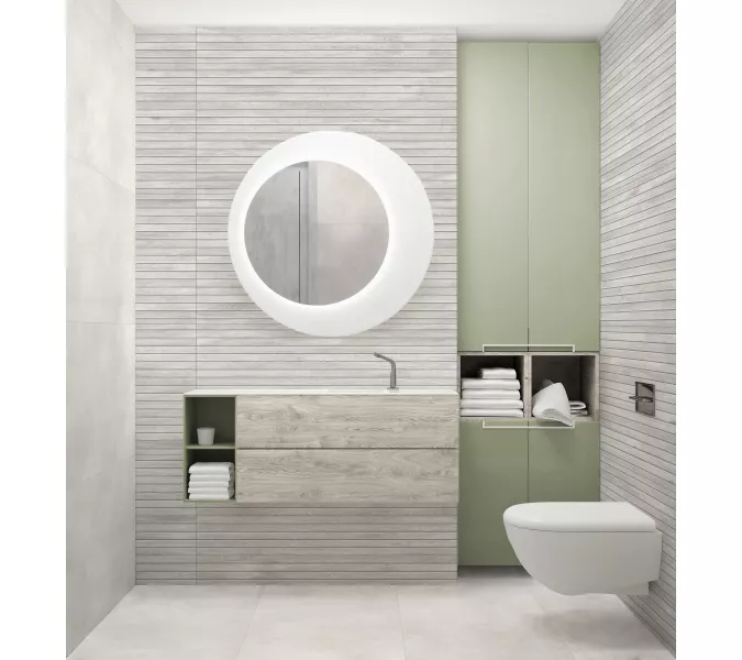 Керамогранит Verano_GT Светло-серый 60x120 рейки, Выбрать цвет: Светло-серый, изображение 6