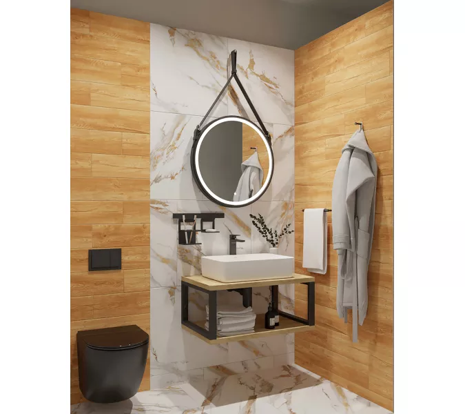 Плитка грес глаз. Calacatta Royal_GT Белый 60*60/60*120, Выбрать размер: 60*60, изображение 19