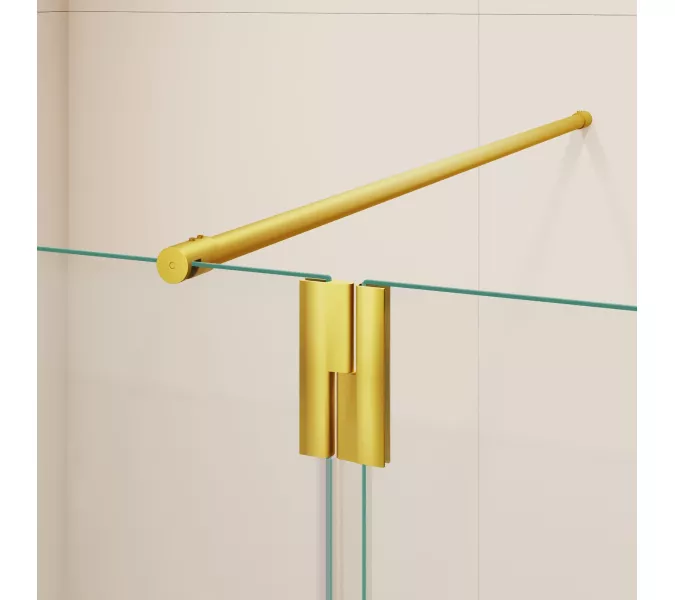 Душевая перегородка RGW WA-051Gb (WA-010Gb + Z-071Gb), Цвет стекла: прозрачное, Цвет профиля (вариация): Золото, Выбрать размер: 90, изображение 9