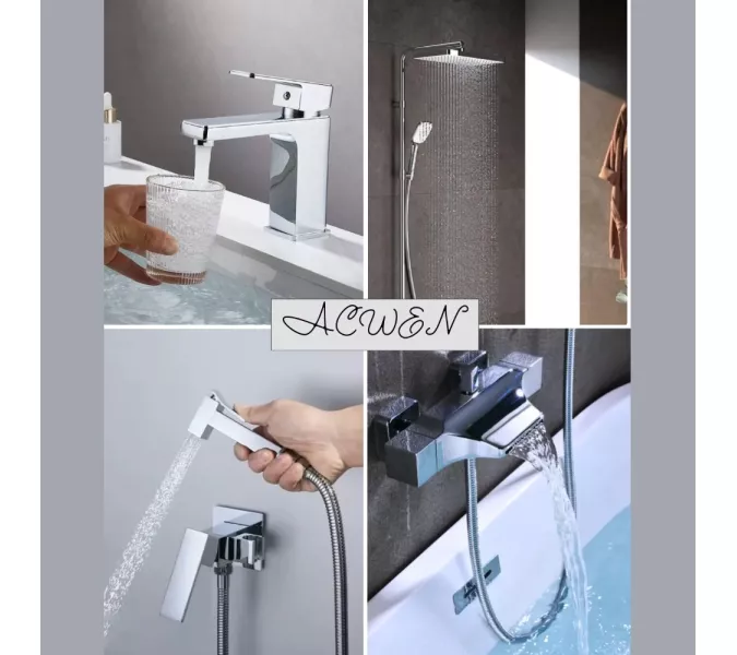 Душевая стойка  ACWEN 17100CP хром, Выбрать цвет: Хром, изображение 7