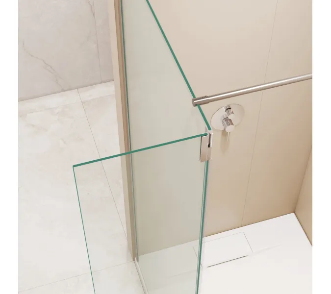 Душевая перегородка RGW WA-051 (WA-010 + Z-071), Цвет стекла: прозрачное, Цвет профиля (вариация): Хром, Выбрать размер: 80, изображение 9