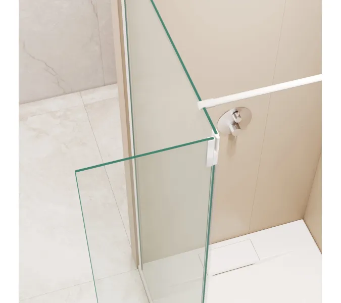 Душевая перегородка RGW WA-051W (WA-01W0 + Z-071W), Цвет стекла: прозрачное, Цвет профиля (вариация): Белый, Выбрать размер: 110, изображение 9