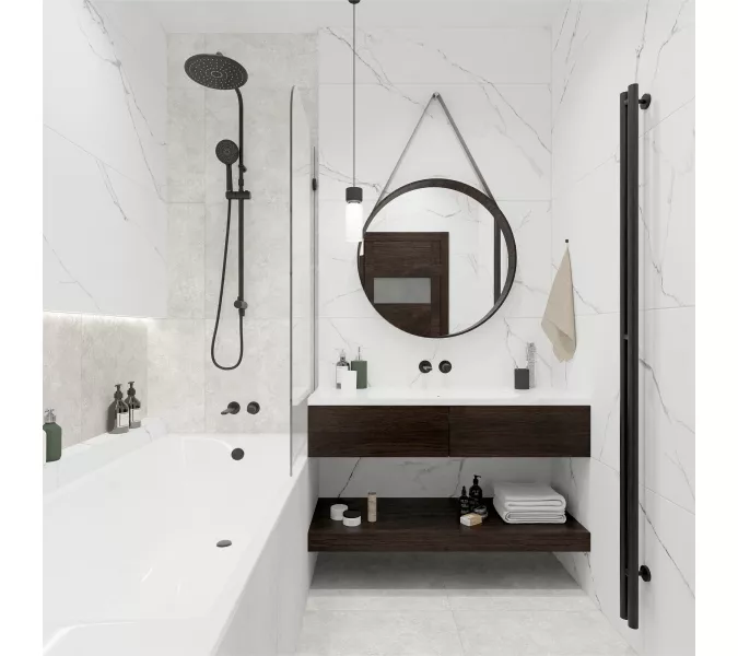 Плитка грес глаз. Marmo_GT Белый 60*60/60*120, Выбрать размер: 60*60, изображение 21