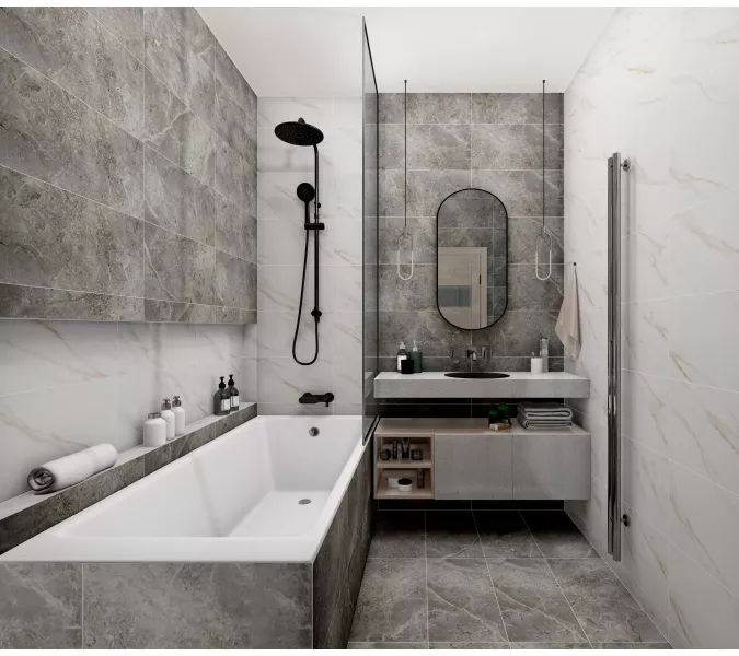 Керамогранит Storm_GT Темно-серый 30x60, Выбрать цвет: Темно-серый, изображение 10