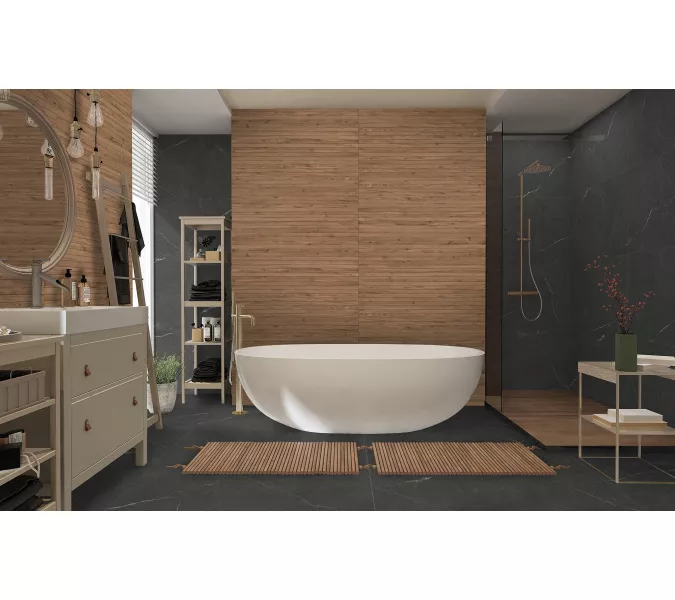 Керамогранит Lakeside_GT Черный 60x120, Выбрать цвет: Черный, изображение 14