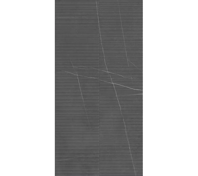 Керамогранит Nylo_GT Черный 60x120 линии, Выбрать цвет: Черный/линии