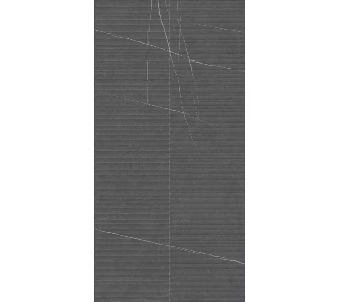 Керамогранит Nylo_GT Черный 60x120 линии, Выбрать цвет: Черный/линии, изображение 3