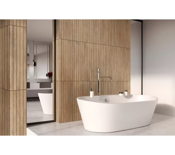 Керамогранит Somerset_GT Бежевый 40x80 рейки, Выбрать цвет: Бежевый рейки, изображение 5