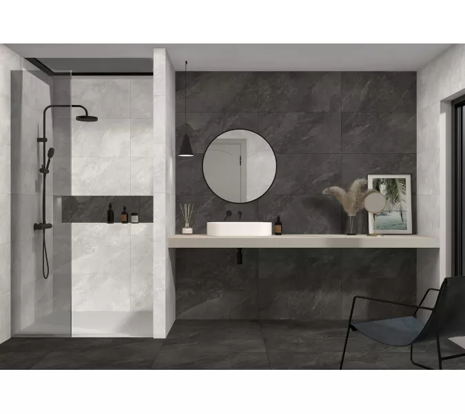 Керамогранит Newton_GT Светло-серый 40x80, Выбрать цвет: Светло-серый, изображение 6