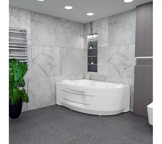 Ванна акриловая Radomir Ирма L/R, Выбрать размер: 149х96, Ориентация: левая, изображение 9