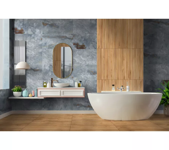 Керамогранит Woodstock_GT Бежевый 40x80 рейки, Выбрать цвет: Бежевый рейки, изображение 7