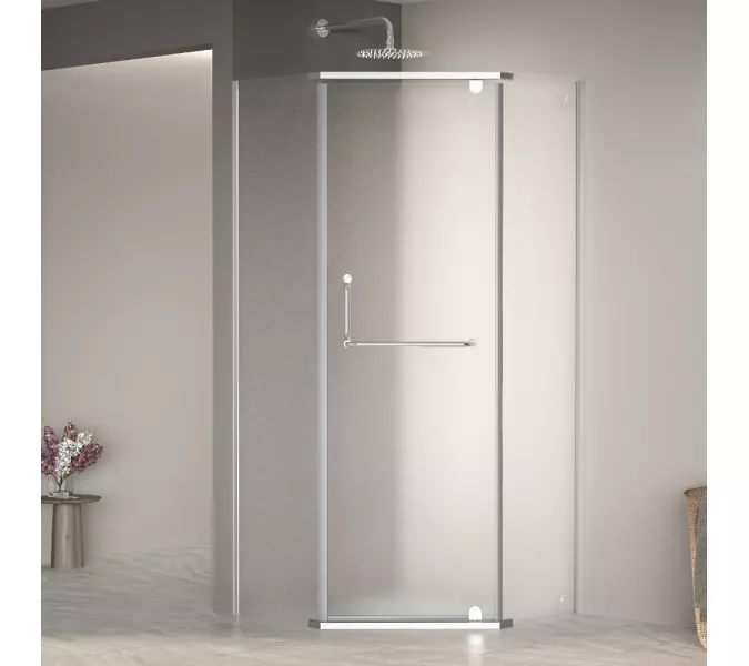 Душевой уголок RGW PA-081 хром сатин, Цвет стекла: матовое-сатинат, Цвет профиля (вариация): Хром, Выбрать размер: 100х100