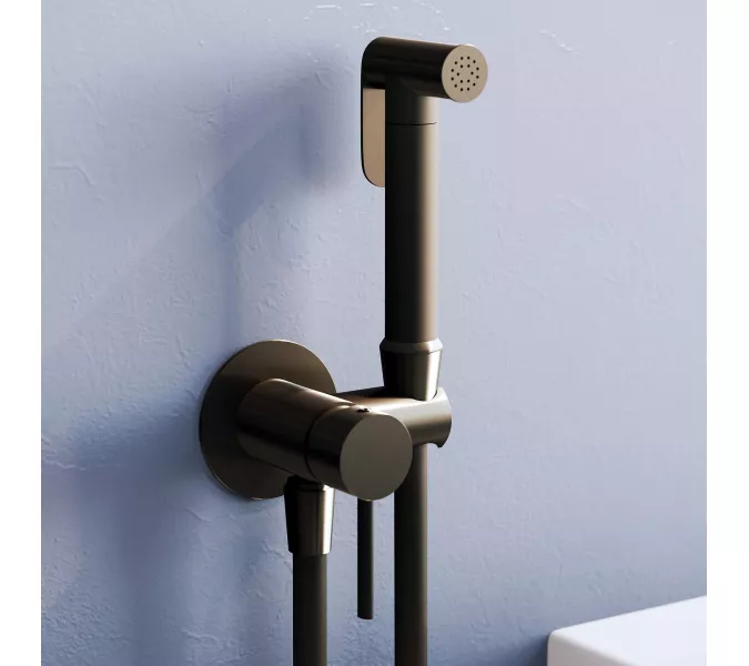 Гигиенический душ со смесителем RGW SP-211B, Выбрать цвет: Черный, изображение 3