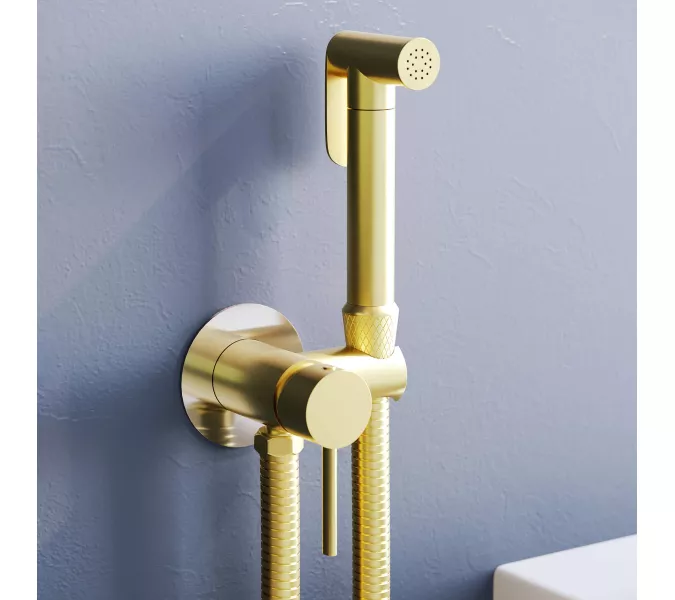 Гигиенический душ со смесителем RGW SP-211Gb, Выбрать цвет: Золото, изображение 3