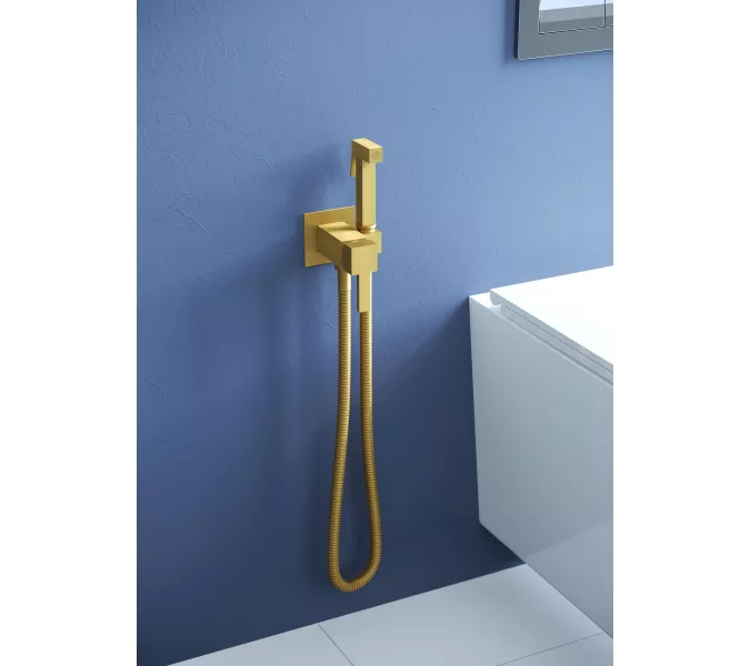 Гигиенический душ со смесителем RGW SP-212Gb, Выбрать цвет: Золото, изображение 3