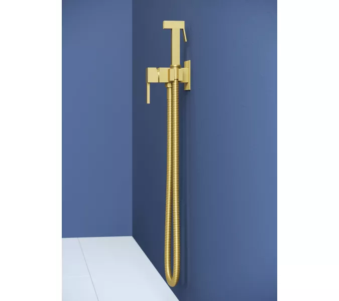 Гигиенический душ со смесителем RGW SP-212Gb, Выбрать цвет: Золото, изображение 5