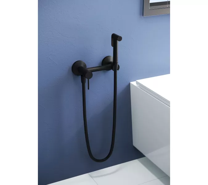 Гигиенический душ со смесителем RGW SP-215B, Выбрать цвет: Черный, изображение 3