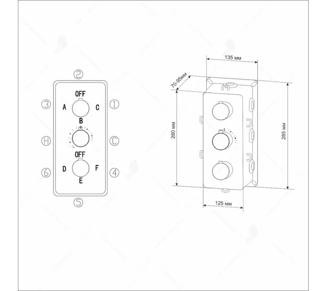 Встраиваемый термосмеситель RGW SP-41, изображение 6